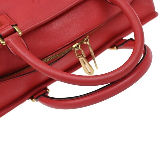 LOEWE Anagram Limited Edition Amazona Hand Bag Leather Red 428-082725 - Picture 7 of 16